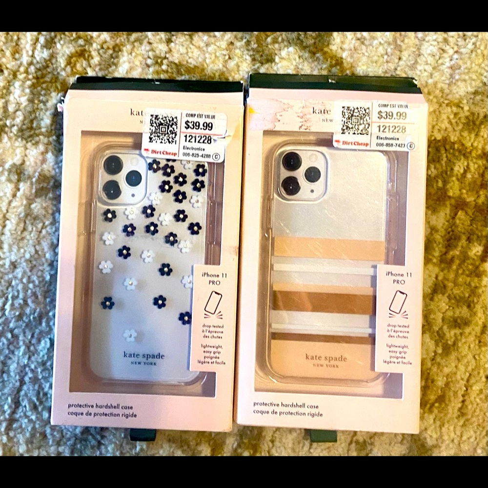 Pair of Kate spade iPhone 11 Pro cases